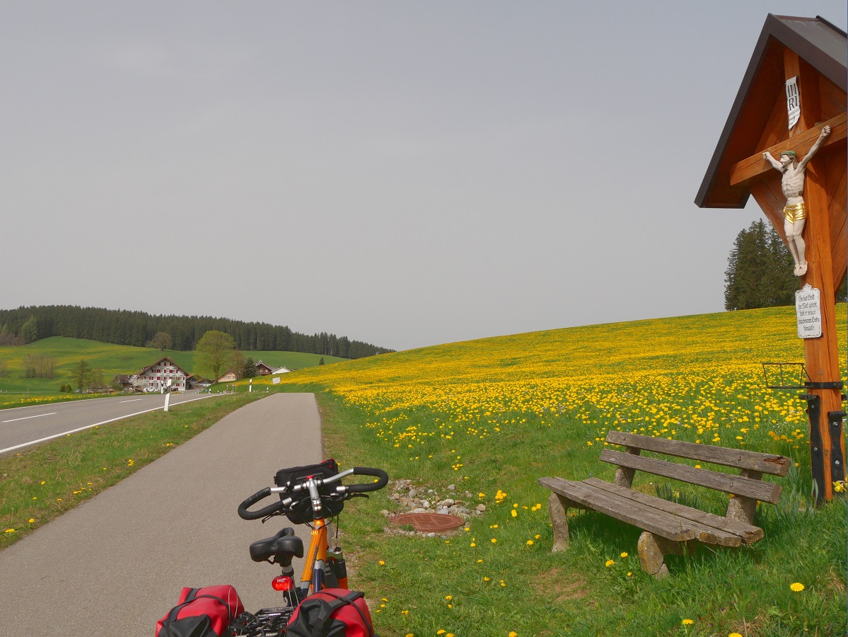 Auf dem Bodensee-Königssee-Radweg bei Stiefenhofen