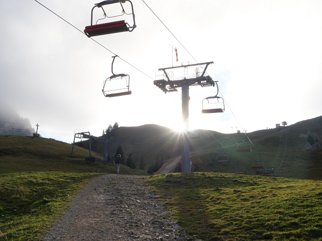 Aufstieg zur Ostlerhütte unter der Hochalpbahn