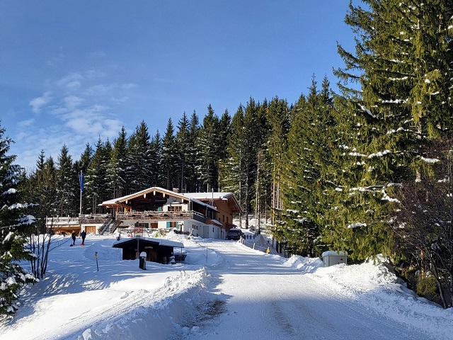 Die Rohrkopfhütte am Tegelberg im Winter