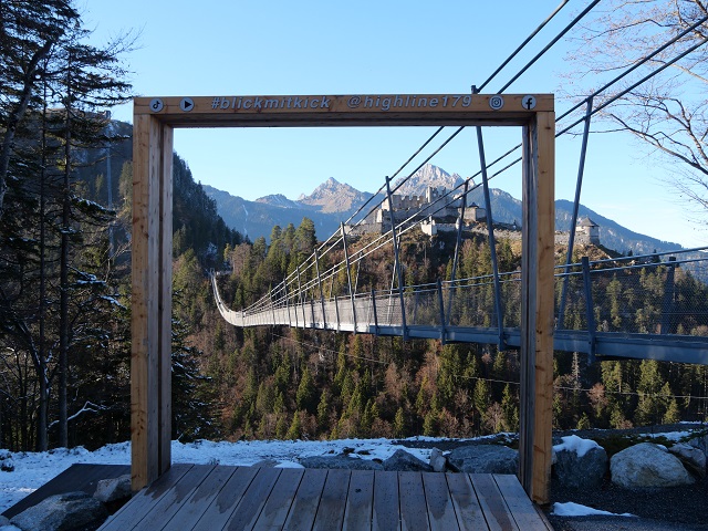 Selfiespot an der highline 179 in der Burgenwelt Ehrenberg