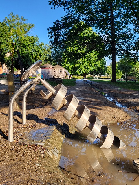 archimedische Schraube am Römerspielplatz in Kempten