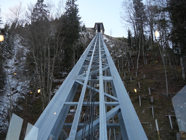 im Top Liner zur Festung Schlosskopf